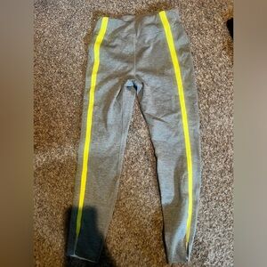 Gray and yellow Zyia leggings size 6-8 like new